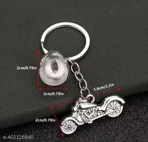 BIKE HELMAT SET Antique Hook Locking with Bottle Opener Silver Metal| with Smiley Metal key ring Key chain| for Bike Car Keychain Holder For Bikes Car Keychains & For Gifts