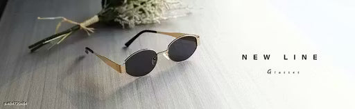 A LUINS Retro Oval Sunglasses For Women & Men | Trending, Stylish & Durable Metal Frame Vintage 90s Sunglasses With UV 400 Protection Lenses