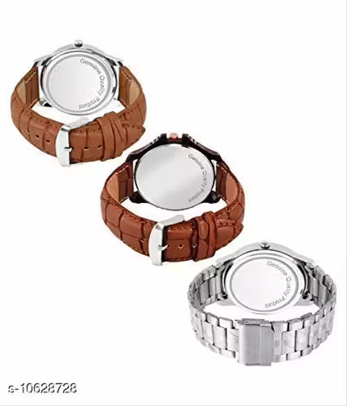 Classic Men Brown Leather Analog Watch