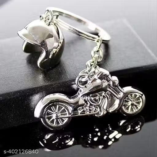 BIKE HELMAT SET Antique Hook Locking with Bottle Opener Silver Metal| with Smiley Metal key ring Key chain| for Bike Car Keychain Holder For Bikes Car Keychains & For Gifts