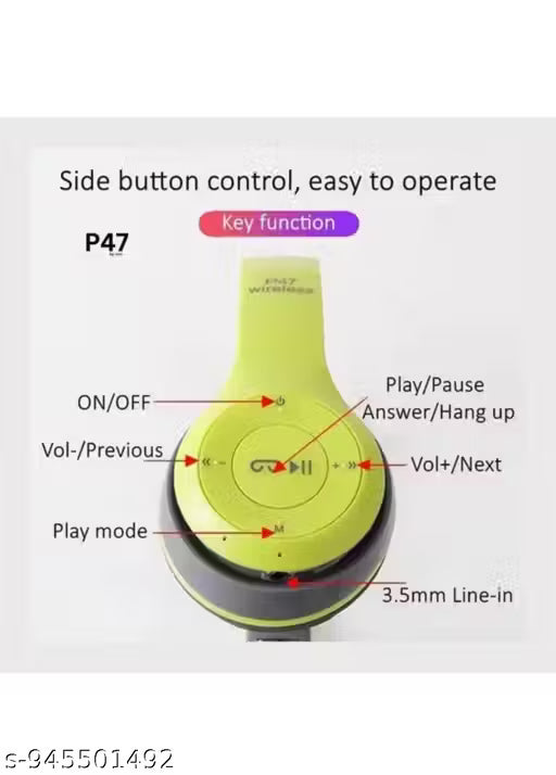 TRICX P47 BLUETHOOTH WIRELESS HEADPHONE WITH MIC BUDGET HEADPHONES