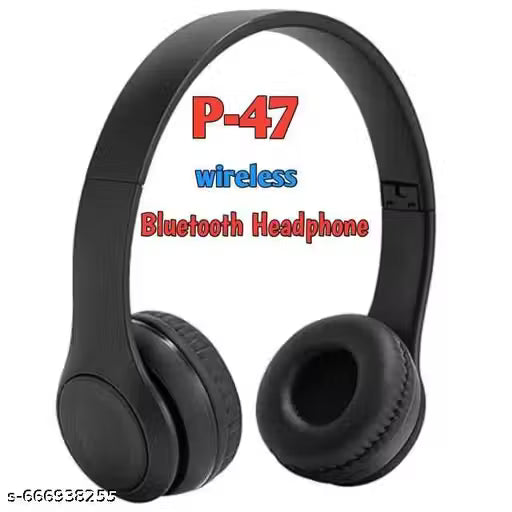 P-47, Wireless Headphones with Deep Bass Sound,Comfortable Cushioned Earpads for Music and Calls