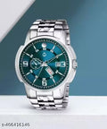 Silver Stainless Chain Green Dial Men’s & Boy’s Analog Watch