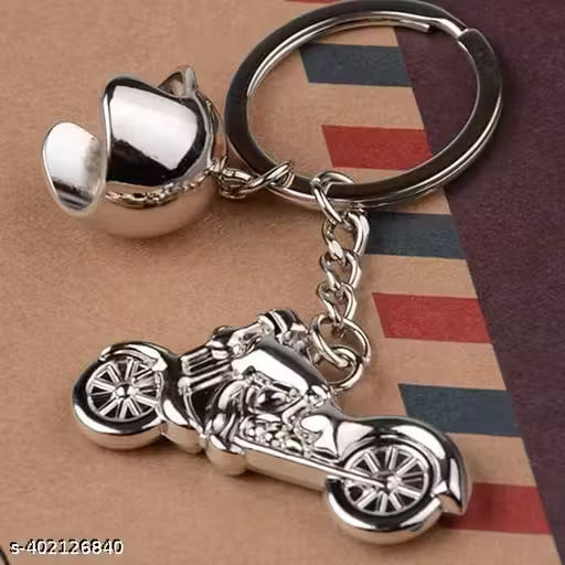 BIKE HELMAT SET Antique Hook Locking with Bottle Opener Silver Metal| with Smiley Metal key ring Key chain| for Bike Car Keychain Holder For Bikes Car Keychains & For Gifts